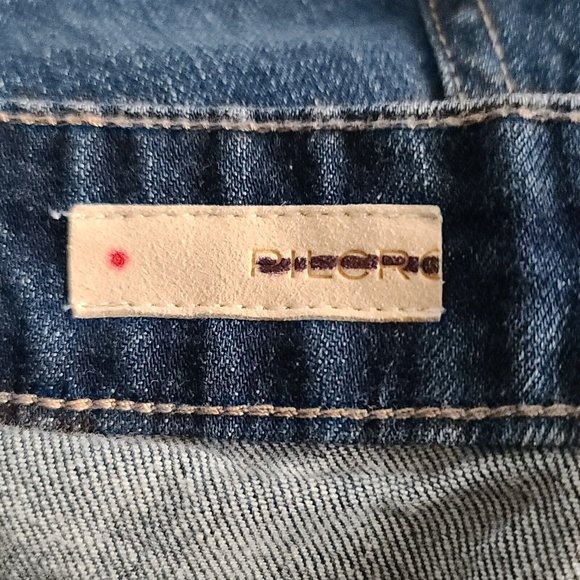 Anthropologie Pilcro The Vintage Straight Jeans Sz 27 Distressed Dark Wash NWOT - Picture 2 of 12